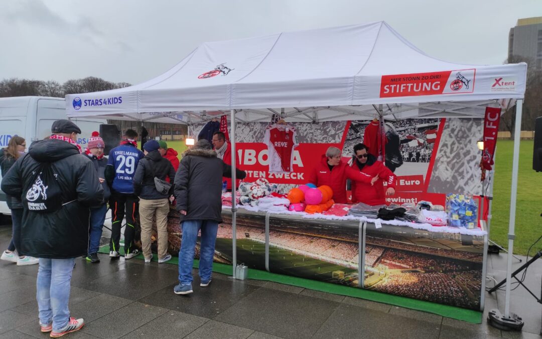 Charity-Tombola zum Heimspiel des 1. FC Köln gegen Wolfsburg